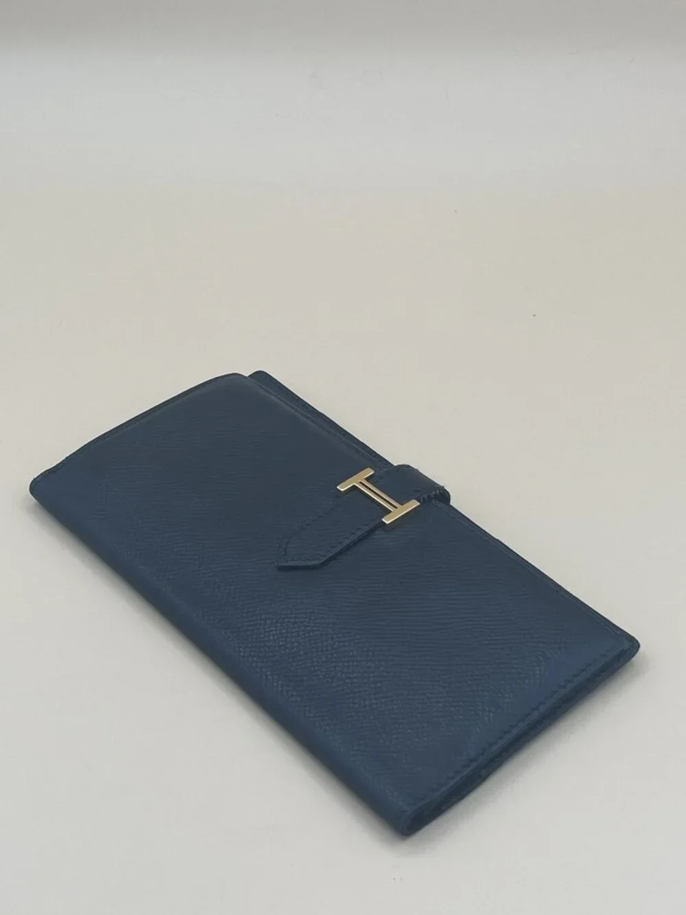 Hermes Bearn Wallet Black Epsom Leather Gold H Clasp Made in France